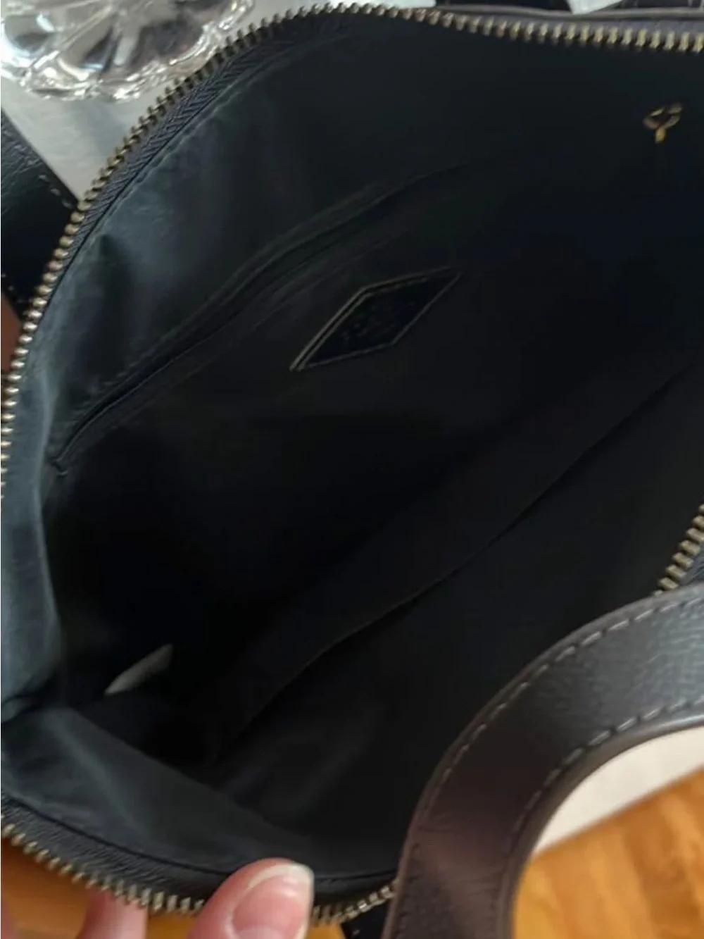 Fossil Black Leather Hunter Backpack NWOT
